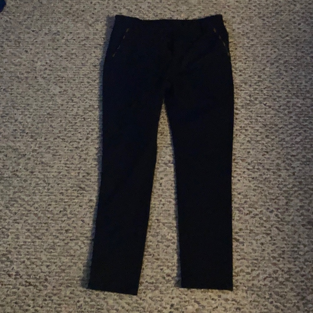 Skinny black suit pants